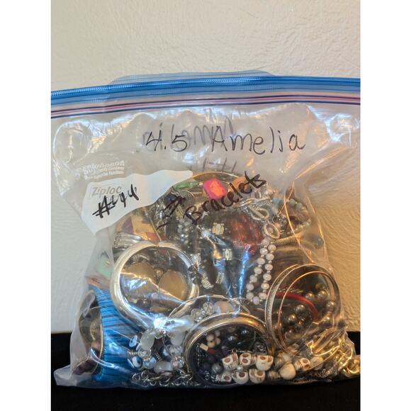 Jewelry Lot Amelia Bracelet Repurpose Bag 4 Plus Lbs Beads/Craft/Repurpose - Picture 8 of 8